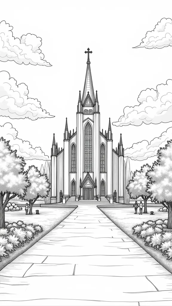 coloriages de temples LDS